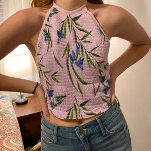 Cutest light purple floral halter top!!!